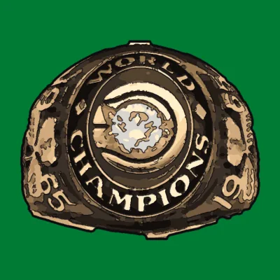 Dibuix de l'anell de campió dels Boston Celtics a la temporada 1964-65