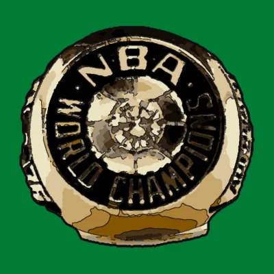 Drawing of the Boston Celtics championship ring, 1975-76